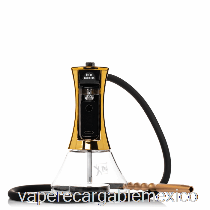 Vape Recargable Xtra Hok Nubes E-hookah Kit Dorado